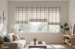 striped roman shades