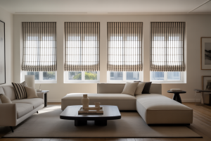 striped roman shades